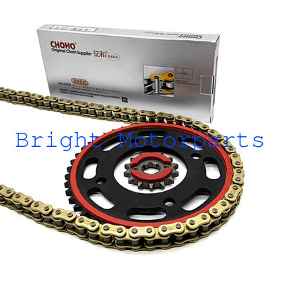 Choho Gold Motorcycle Drive Chain With Noise Reduction Sprocket Kit for Honda CBF190 CB190R CB190X